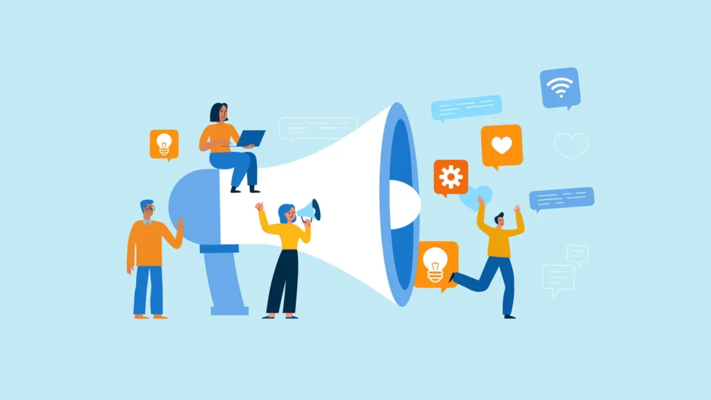 Digital marketing campaign concept image